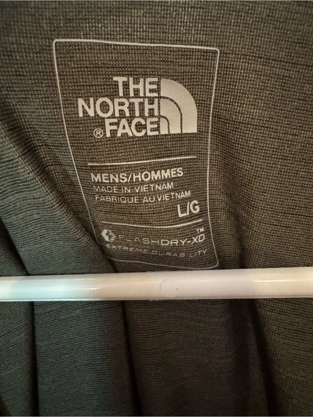 The North Face Men's Olive Green Half-Zip with Lime Trim
